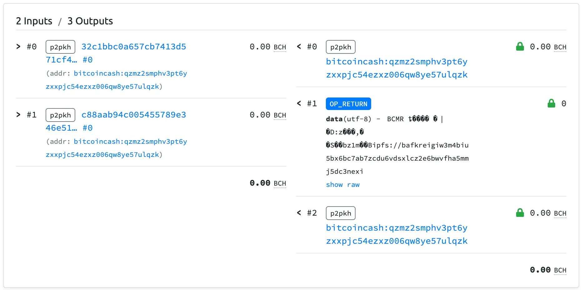The authhead update transaction for my NFT series.