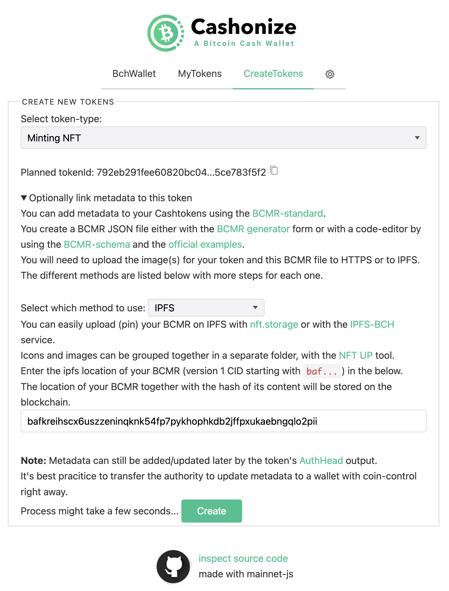 Creating the Minting NFT