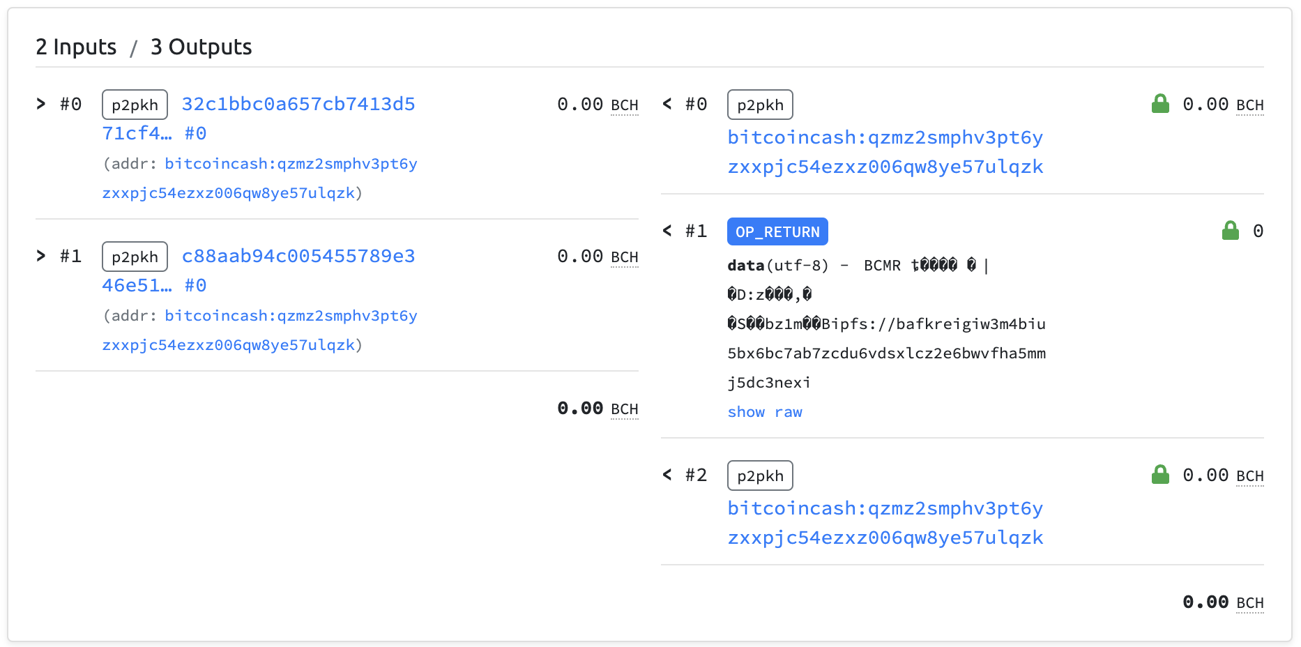 The authhead update transaction for my NFT series.